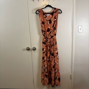 Ava & Viv Coral Maxi Sundress Scoop Neck Sleeveless Size 1X